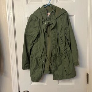 Cat and Jack Army Green Hooded Jacket